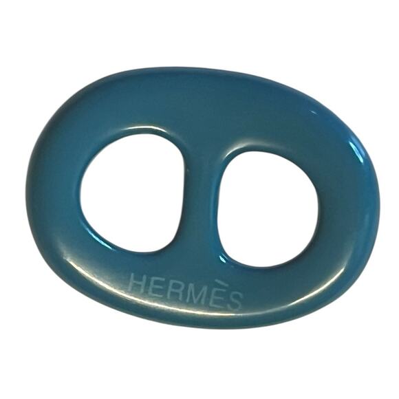 HERMÈS Tribord Chaîne d'Ancre Scarf Ring Set of 3 Multicolor with Box - Picture 7 of 15